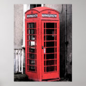 British Phone Booth Fresco Poster (Voorkant)