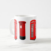 British Phone Booth & Post Box Mug Koffiemok (Voorkant links)