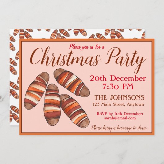 British Pigs in Blankets kerstparty Do Kaart (Voorkant / Achterkant)