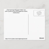 British Pillar Box en telefoonkiosken Briefkaart (Achterkant)