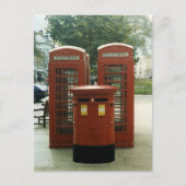 British Pillar Box en telefoonkiosken Briefkaart (Voorkant)