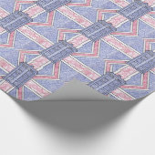 British Police Box en Union Jack Flag geïllustreer Cadeaupapier (Hoek)