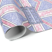British Police Box en Union Jack Flag geïllustreer Cadeaupapier (Rol Hoek)