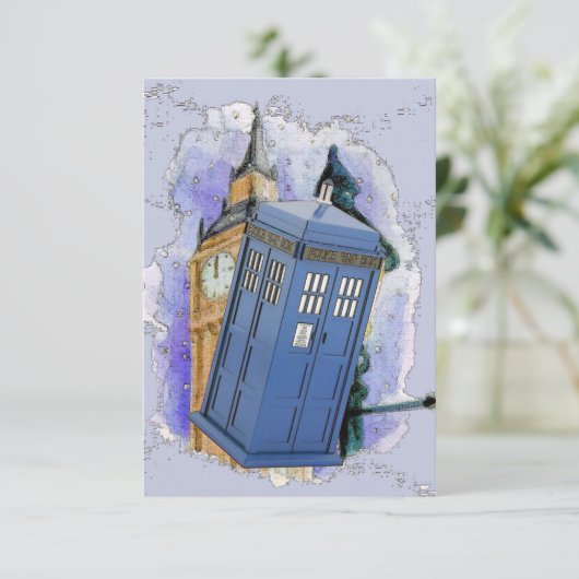 British Police Box Party Kaart (Staand voorkant)