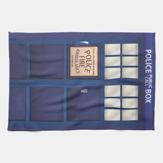 British Police Box Theedoek (Horizontaal)