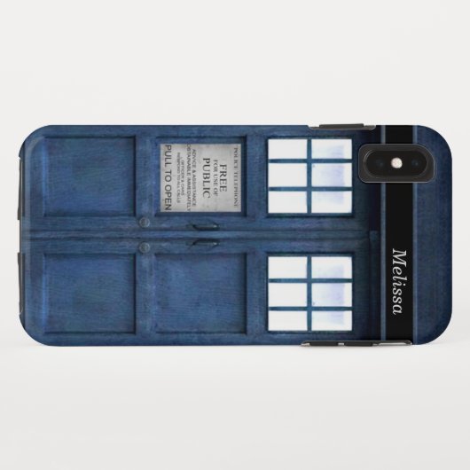 British Police Phone Call Box Retro 1960s Pattern Case-Mate iPhone Case (Achterkant (horizontaal))