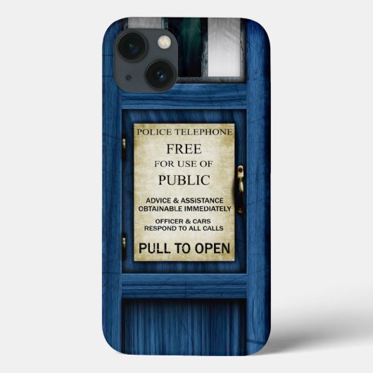 British Police Public Call Box iPhone Tough Hoesje (Achterkant)