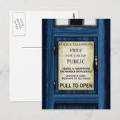 British Police Public Call Box Sign Art Briefkaart (Voorkant / Achterkant)