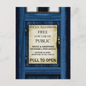 British Police Public Call Box Sign Art Briefkaart (Voorkant)