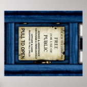 British Police Public Call Box Sign Art Poster (Voorkant)