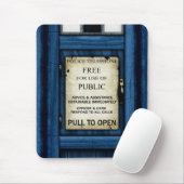British Police Public Call Box Sign Mousepad Muismat (Met muis)
