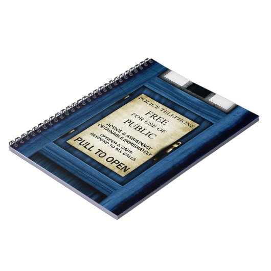 British Police Public Call Box Sign Notebook 2 Notitieboek (Linkerzijde)