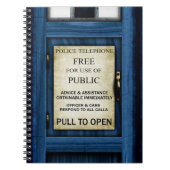 British Police Public Call Box Sign Notebook 2 Notitieboek (Voorkant)