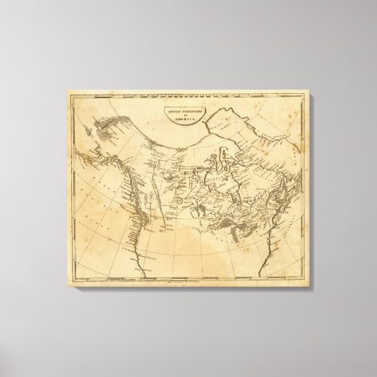 British Possessions in Amerika Canvas Afdruk (Voorkant)