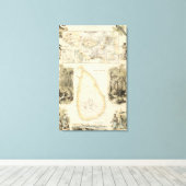 British Possessions in het Indiase Zee Canvas Afdruk (Insitu (Houten vloer))