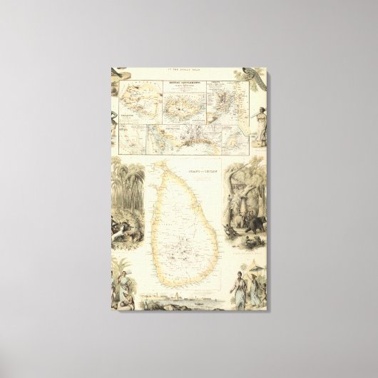 British Possessions in het Indiase Zee Canvas Afdruk (Voorkant)