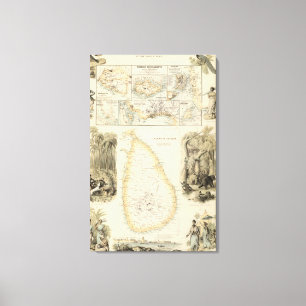 British Possessions in het Indiase Zee Canvas Afdruk