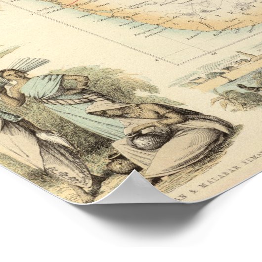 British Possessions in het Indiase Zee Poster (Hoek)