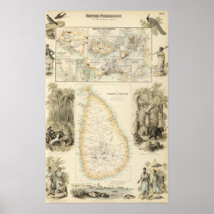 British Possessions in het Indiase Zee Poster