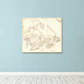 British Possessions in Noord-Amerika Canvas Afdruk (Insitu (Houten vloer))