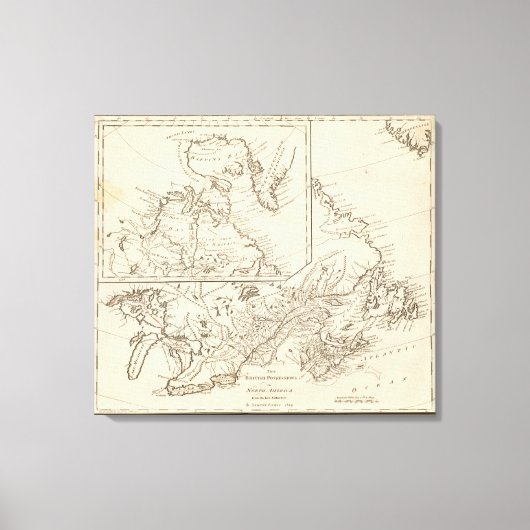 British Possessions in Noord-Amerika Canvas Afdruk (Voorkant)