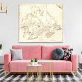 British Possessions in Noord-Amerika Canvas Afdruk (Insitu (Woonkamer))