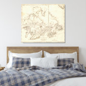 British Possessions in Noord-Amerika Canvas Afdruk (Insitu (Slaapkamer))