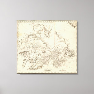 British Possessions in Noord-Amerika Canvas Afdruk