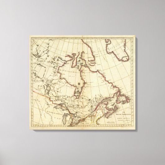 British Possessions in Noord-Amerika Canvas Afdruk (Voorkant)