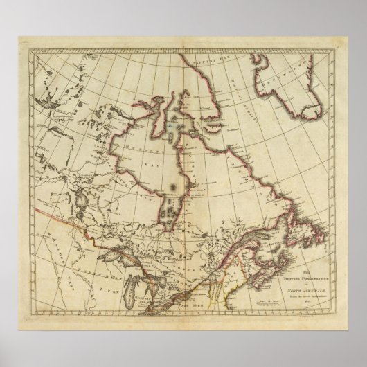 British Possessions in Noord-Amerika Poster (Voorkant)