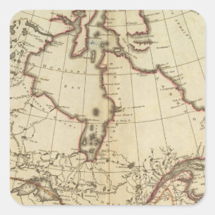 British Possessions in Noord-Amerika Vierkante Sticker