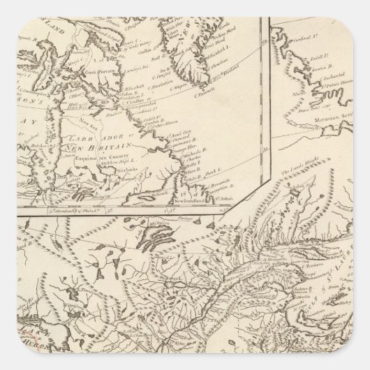British Possessions in Noord-Amerika Vierkante Sticker (Voorkant)