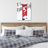 British Post Box Canvas Afdruk (Insitu (Slaapkamer))