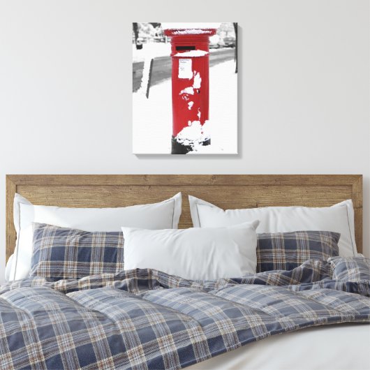British Post Box Canvas Afdruk (Insitu (Slaapkamer))