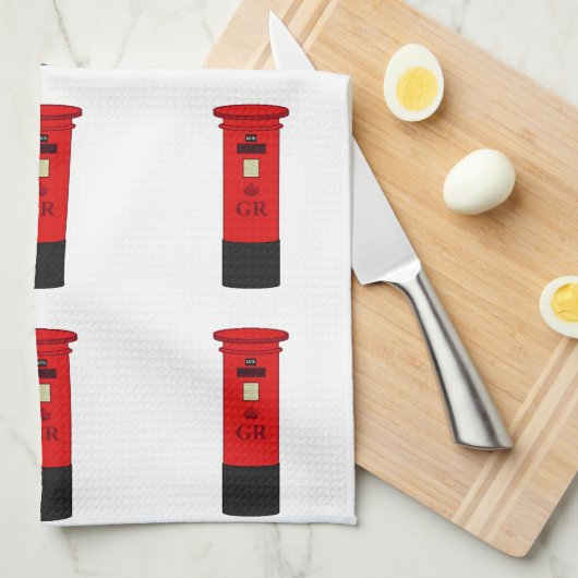 British Post Box Theedoek (Quarter Fold)