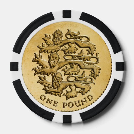 "British Pound" design geschenken en producten Poker Chips (Voorkant)