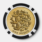 "British Pound" design geschenken en producten Poker Chips (Achterkant)