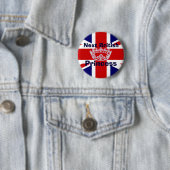 British Princess Crown Pin Button (In situ)