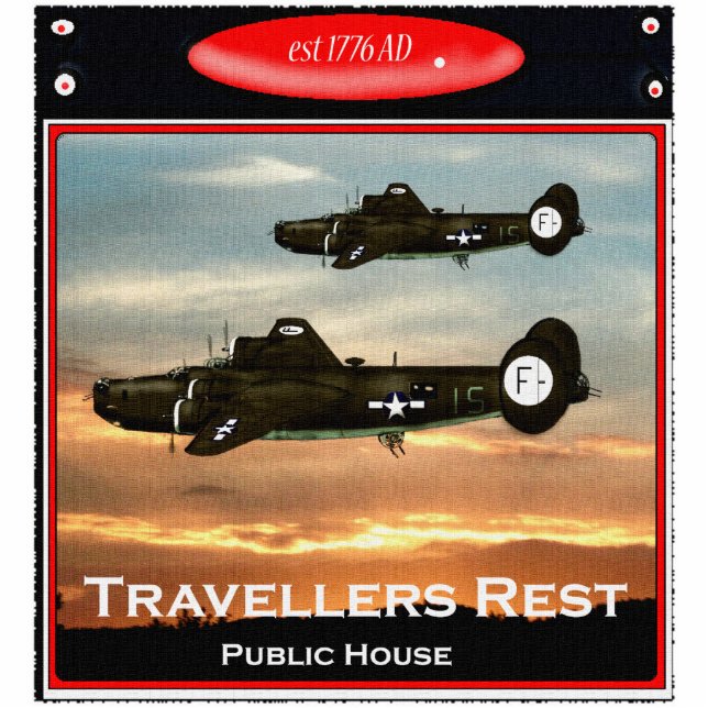 British Pub Sign Staand Fotobeeldje (Voorkant)