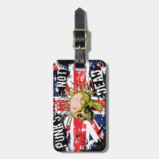 British Punk Not Dead Bagagelabel (Voorkant verticaal)