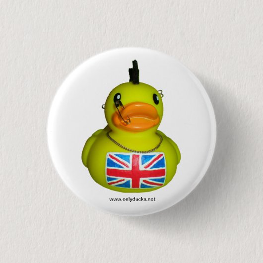 British Punk Rubber Duck Pin Ronde Button 3,2 Cm (Voorkant)