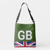 British Racing Green Crossbody Tas (Achterkant)