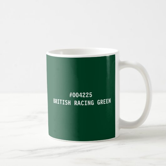 British Racing Green Kleur hex Code Mok (Rechts)