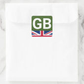 British Racing Green Vierkante Sticker (Tas)