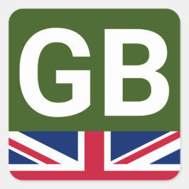 British Racing Green Vierkante Sticker