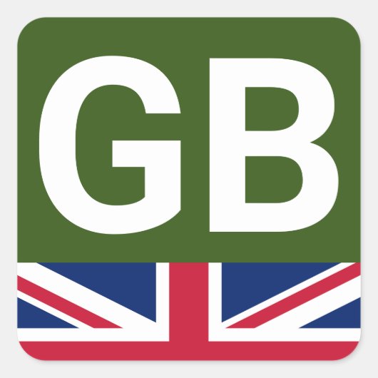 British Racing Green Vierkante Sticker (Voorkant)