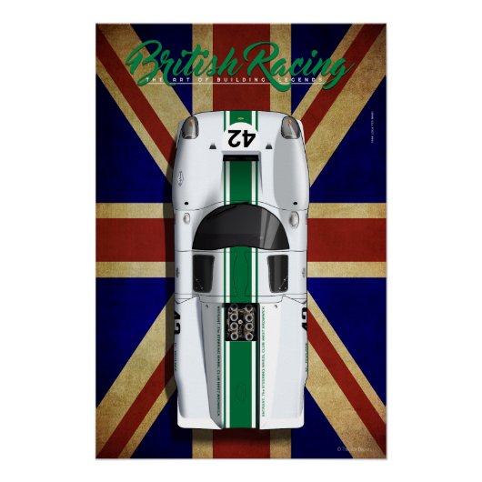 British Racing Lola T70 MKIII No.42 Perfect Poster (Voorkant)