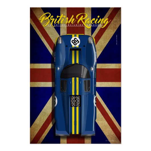 British Racing Lola T70 MKIII No.58 Perfect Poster (Voorkant)