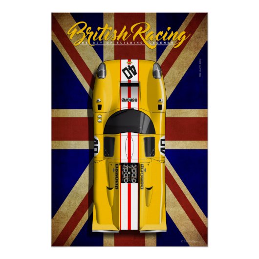 British Racing Lola T70 MKIIIB No.40 Perfect Poster (Voorkant)