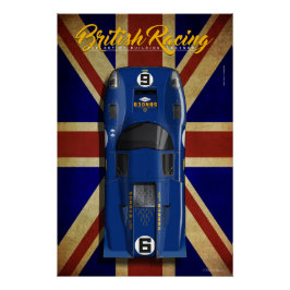 British Racing Lola T70 MKIIIB No.6 Sunoco Perfect Poster